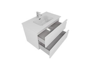 Тумба с раковиной Aquatek Вега AQ77080-MW 81 см белый матовый